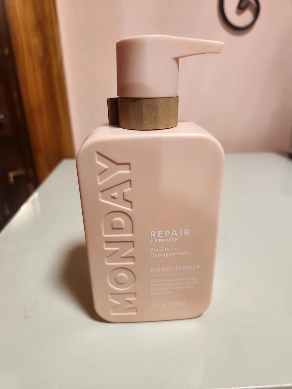 MONDAY Repair + Keratin Conditioner Sulfate-Free Dry/Damaged Hair 12 fl oz